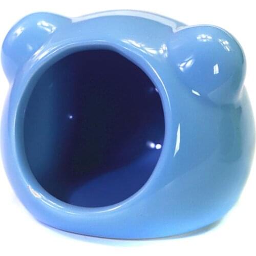 Cartoon Hamster Hideout House Ceramic Small Pet Guinea Pig Cooling Sleeping Nest For Cage Rodent Rats Gerbils Rest Cave Supplies