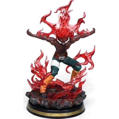 Naruto Action Figures Gk Eight Door Dunjia Maitekai Night Kai Second Generation Illuminated Statue Model Collect Ornaments Gift