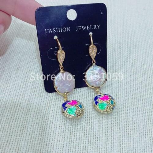 European and American jewelry brand simple high-end exquisite pearl versatile round earrings for women