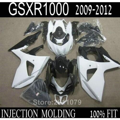 Injection molding bodywork fairing kit for Suzuki GSXR1000 09 10 11-15 white black fairings set GSXR1000 2009-2015 KM35
