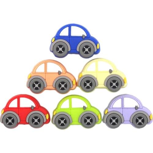 Cartoon Silicone Beads Food Grade Silicone Baby Molar Teething Toy BPA Free Beads DIY Pendant Chain Chewing Jewelry Accessories