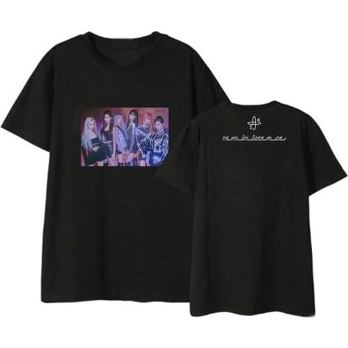 New Fashion Kpop EVERGLOW DUN DUN Album Shirts Hip Hop Streetwear Harajuku K-pop Clothes Tshirt T Shirt Short Sleeve Tee Shirts