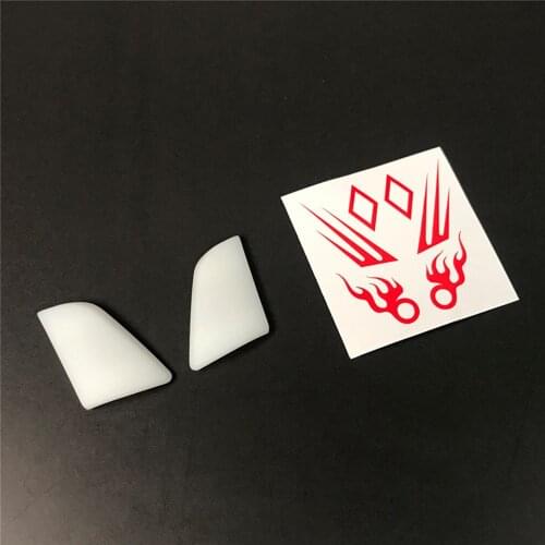 Car Body Front Spoiler with Flame Decals for 1/14 Tamiya Volvo FH16 750 RC Truck Tractor Accessories