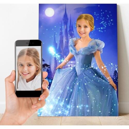 Personalized Disney Princess Canvas Painting Marvel Black Widow Custom Poster FROZEN Elsa Birthday Gift For Girl Room Home Decor