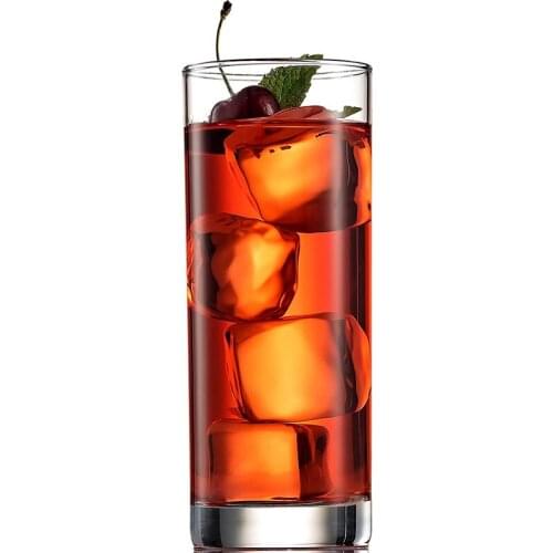 Clear Whiskey Glass Heavy Base Tall Highball Glasses Thick Water Glasses Cups 2pcs Set Modern Drinking Glassware Tumbler Glass
