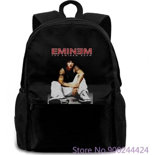 Eminem Seated Show All s New Print Hip-e s The New women men backpack laptop travel school adult student