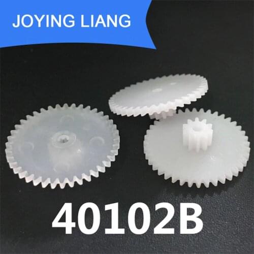 40102A 40102B 40102.5B 0.5M Gear OD=21mm Z40+ Z10 Double Plastic Gears Toy Accessories 10PCS/LOT