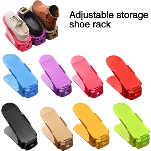 10pcs Shoe Rack Durable Adjustable Shoe Organizer Footwear Support Space Saving Cabinet Closet Storage Shoe Stand Shoerack