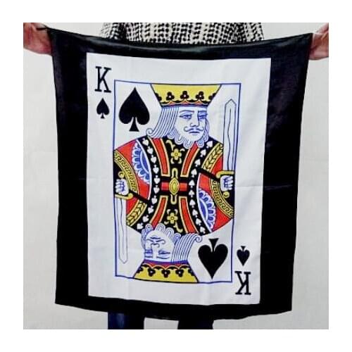 Bag To Poker Streamer (Spade K) - Magic Tricks,Stage,Accessories,Gimmick,Silk Scarf,Illusion,Comedy,Gimmick