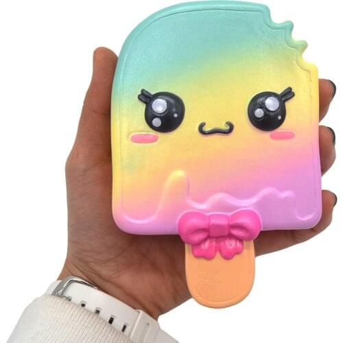 Top Fidget Toys 13cm Rainbow Cartoon Ice Sucker Scented Squishies Slow Rising Squeeze Cure Toy Squishy Stress Reliever Toys