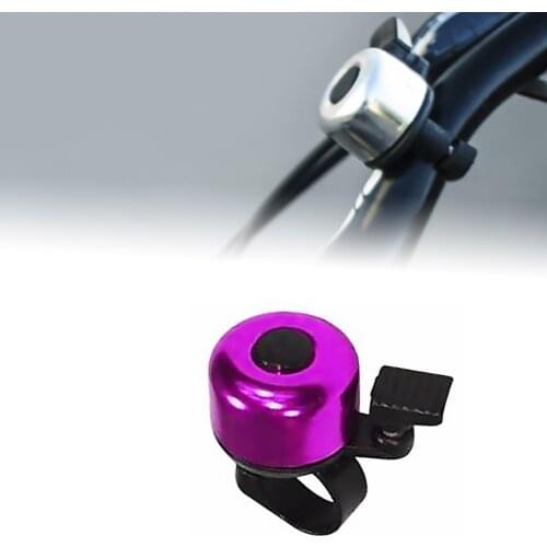 Bike Bell Loud Crispy Sound Aluminum Alloy Mini Cycling Ring Adjustable Horn Bicycle Accessory, Purple