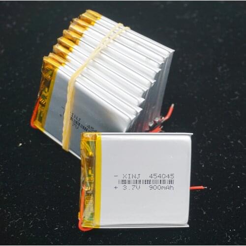 XINJ 10pcs 3.7V 900mAh lithium polymer battery Li po cell 454045 For Phone Camera Music player Record bluetooth earphone speaker