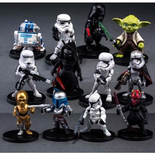 Star Wars Black Knight white Cavalry Yoda Toy 8cm Model Action Figure Pvc