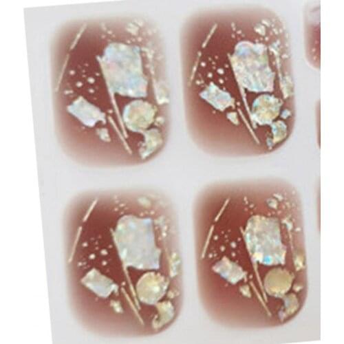 1 Sheet Creative Nail Art Decal Self-Adhesive Long Lasting Art Polish Stickers DIY False Nail Design Manicure for Women Girls