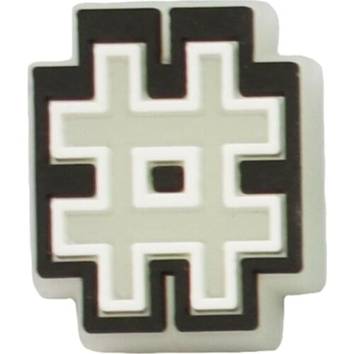 10 pcs Fashion Black And White Glowing Number Shoe Decoration Fit Wristband Accessory Fluorescent Souvenir Gifts