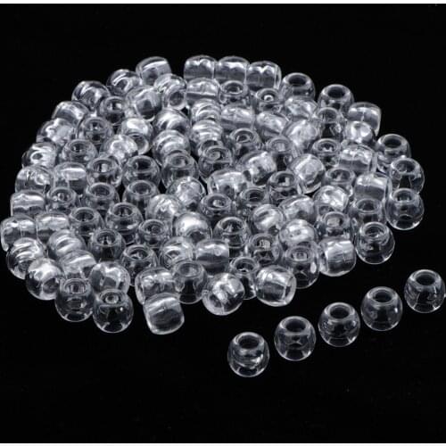 100Pcs 5mm Plastic Dreadlock Dreadlock Braid Beads Hair Extension Cuff