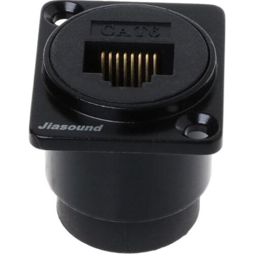 2021 New D-type Module RJ45 Socket Cable Female Signal Connector Cat6 Panel Mount Network Ethernet Extension Interface Adapter