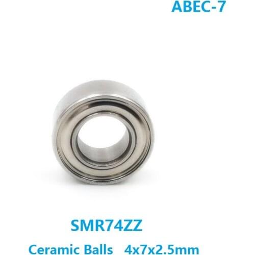 6pcs/10pcs SMR74ZZ SMR74 ZZ 4x7x2.5mm ABEC-7 Stainless Steel hybrid Si3n4 Ceramic bearing fishing reel bearing 4*7*2.5mm MR74