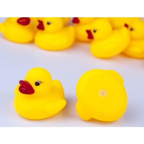 60-120pcs/lot Baby Bath Toys Rubber Duck Duckie Baby Shower Water Toys Swimming Pool Floating Squeaky Rubber Duck Toys for Kids