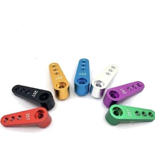 7 Colors Aluminum 28.3mm 25T Teeth Tooth Steering Half Servo Arm Horn for 1/10 RC Car SP Wltoys DIY Spare Part Accessories