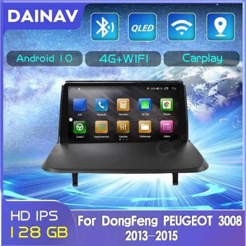 128GB Car GPS Navigation Car Audio Radio Stereo For DongFeng PEUGEOT 3008 2013-2015 2 Din Stereo Receiver Multimedia DVD player