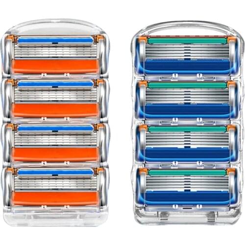 4pcs Razor Blades Compatible for Gillette Fusion Excellent Shaving 5 Layers For Men Face Care or Mache 3