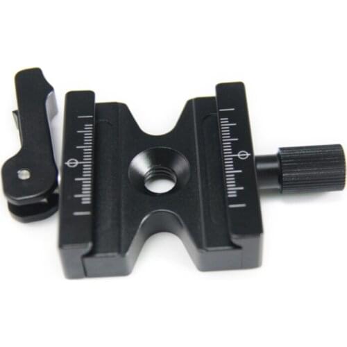 Quick Release Clamp with Adjustable Lever Knob 3/8inch Screw Hole Compatible with Arca Swiss Standard QR Plate Ball Head Tripod