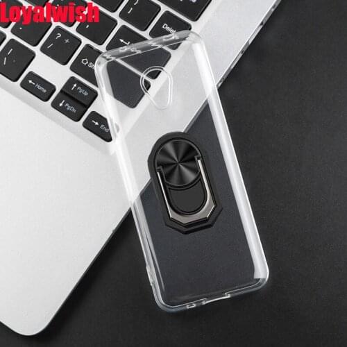Ring Holder Case for Qin F21 Pro VoLTE 4G Ultra Thin Clear Cases Protective Cover For Xiaomi Mi Qin 2 Pro 1S Plus TPU Case