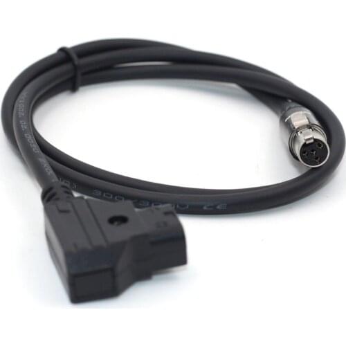 D-Tap to mini XLR 4pin for TVlogic 058/056 Monitor power cable 80cm