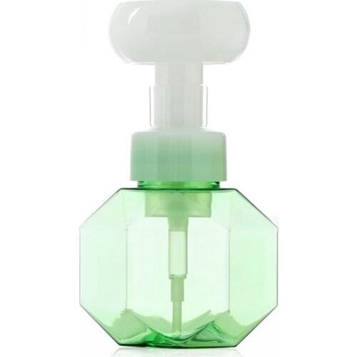 4 Pieces of 300ml Flower Foam Bottle Flower Printed Soap Dispenser Bath Accessories Compact and Portable Refillable Pump Bottle
