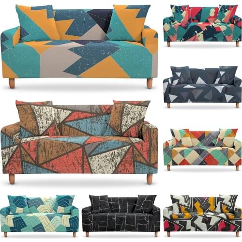 Geometric Elastic Sofa Covers For Living Room Modern Sectional Corner Slipcovers Couch Cover Stretch Home Decor 1/2/3/4-seater