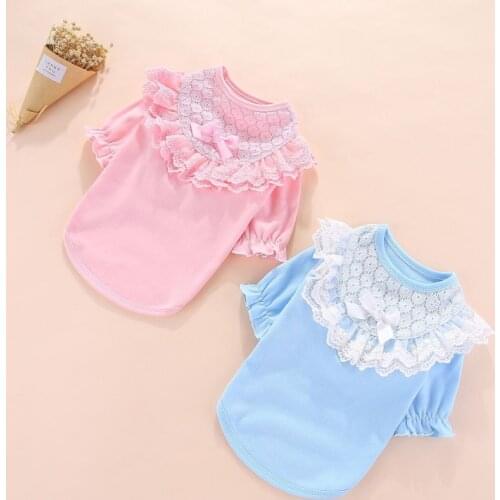 Cotton Dog Shirt Pajamas Spring Autumn Pet Clothes Dog Clothing T-shirt Poodle Bichon Pomeranian Schnauzer Pet Outfit Dog Coat