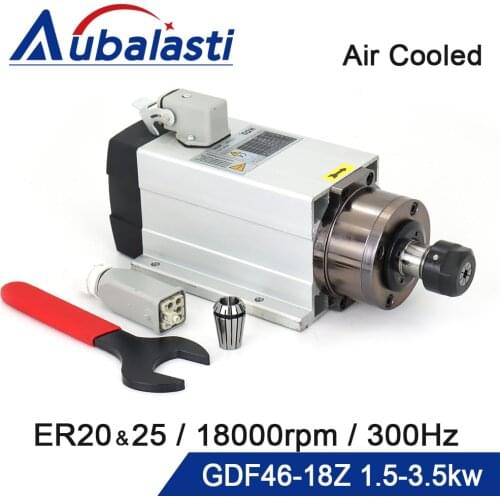 HQD CNC Spindle 1.5kw 2.2kw 3kw Air Cooled Spindle Motor 220V 380v ER20 wood lathe spindle For CNC Milling Router Machine tools