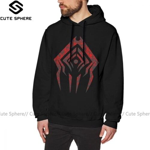 Warframe Hoodie Stalker Sigil Hoodies Stylish Long Sleeve Pullover Hoodie Oversized Autumn Mens Streetwear Cotton Blue Hoodies