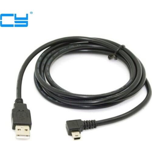 Mini USB B Type 5pin Male Left right Angled 90 Degree to USB 2.0 Male Data Cable 0.5m 1.8m 5.0m