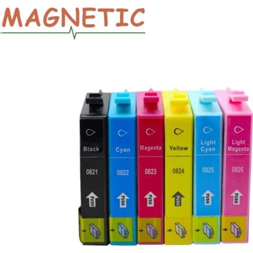6colors T0821 full compatible Ink Cartridges For Epson R290 R270 R390 TX650 T50 T59 RX590 TX800W T50 TX720 700 TX800 RX610 821