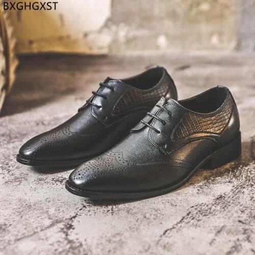 Black Leather Shoes Men Classic Men Dress Shoes Luxury Brand Oxford Shoes for Men Office 2021 Chaussure Homme Zapatos De Hombre