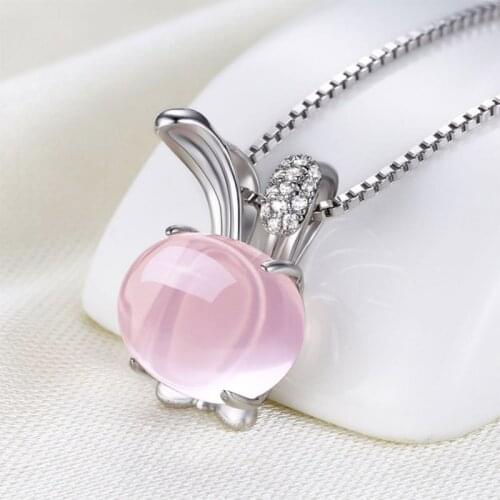 2021New Korea Fashion Temperament Rabbit Necklace and Earrings Set for Women Anniversary Birthday Gift for Female Wholesale
