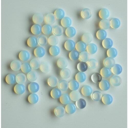 Wholesale 50pcs/lot new fashion opal stone round cab cabochon beads 4mm for jewelry Accessories making free shipping