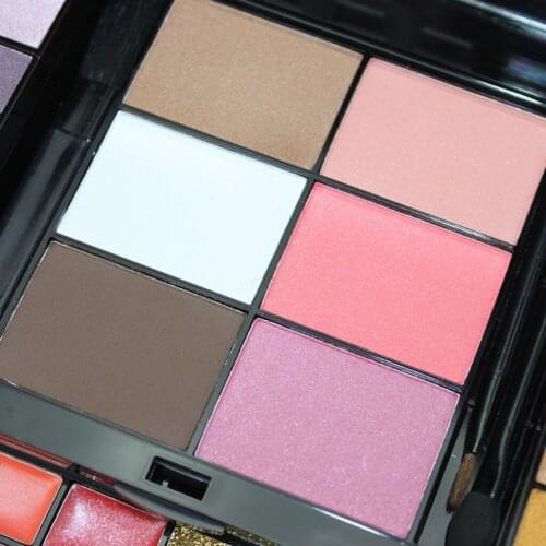 74 Colors Lipstick Blush Palette Womens Durable Sweat-proof Cosmetic Kit