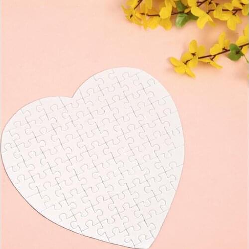 Blank Heart Shaped Sublimation Puzzles Blank Pearl Jigsaw Wedding Birthday Valentines Day Party Favor Gift LX9338