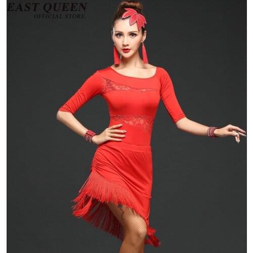 Latin dance dress women tango fringe dress for dance rumba salsa latin dance dress stage dance wear samba costume KK356