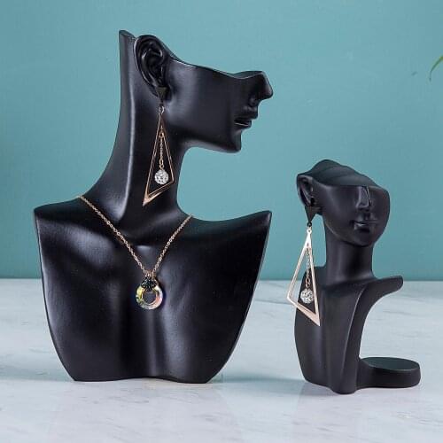 Fashionable New Earrings Holder Necklace Jewelry Display Jewellery Organizer Pendants Stand Made of Resin Durable Bust Show Rack