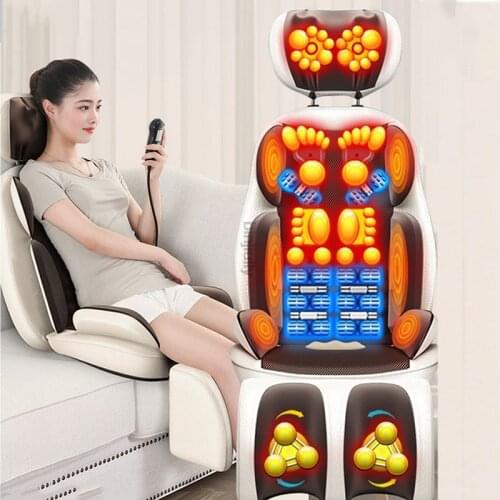 Luxury Massage Chair Cervical Spine Waist Back Home Full-Automatic Kneading Small Massage Pad220V