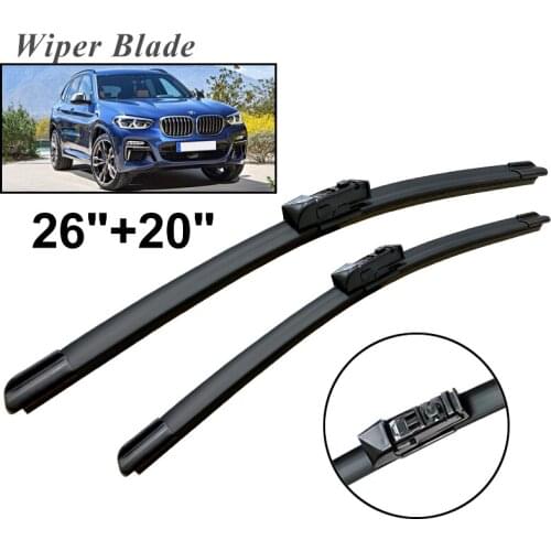 Okowiper RHD & LHD Front Wiper Blades For BMW X3 G01 2018 - 2020 Windshield Windscreen Front Window 26"+20"