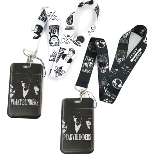 Peaky Blinders Anime Lanyard Badge Holder ID Card Lanyards Mobile Phone Rope Key Lanyard Neck Straps Keychain Key Ring