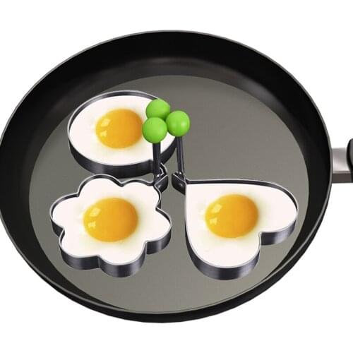 Teyaao Stainless Steel Fried Egg Pancake Shaper Omelette Mold Mould Frying Egg Cooking Tools Kitchen Accessories