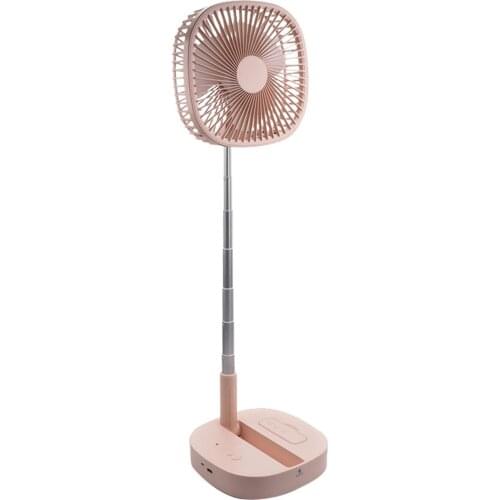 USB Rechargeable Telescopic Fan Folding Desktop Fan Portable USB Fans With USB Cable And Remote Control For Home 30-40db