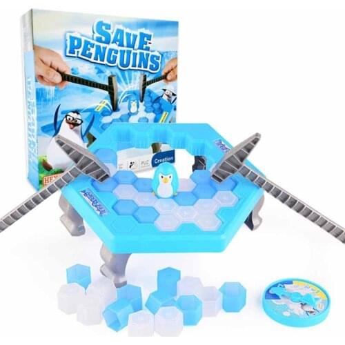 1 Set Save Penguin Trap Ice Breaker Game Block Toy Funny Children Kids Gift