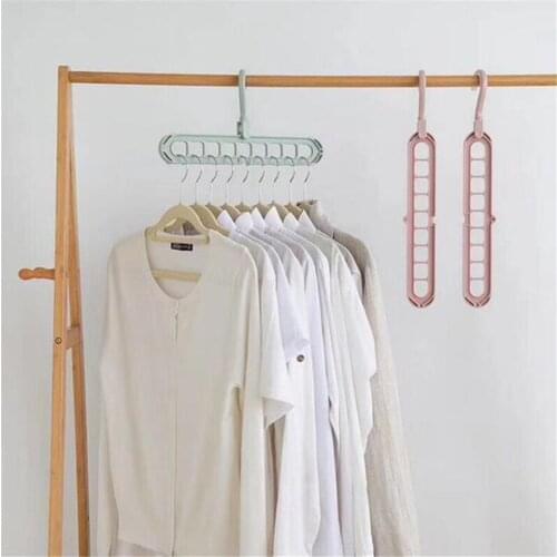 1pcs 3D Space Saving Hanger Magic Multi-port Support Circle Clothes Hanger Plastic Hangers Storage Racks Clothes Rack Home Tool